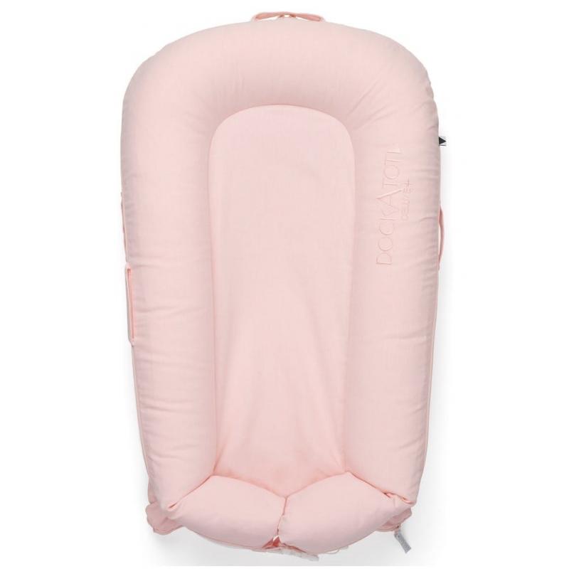 DockAtot Sleepyhead Deluxe+ Pink Blossom Roze Chambray 2023 - babynestje - ademend materiaal - 0 tot 8 maanden