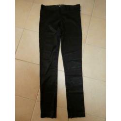 By Malene Birger zwarte satijnen slim fit dames broek mt 38