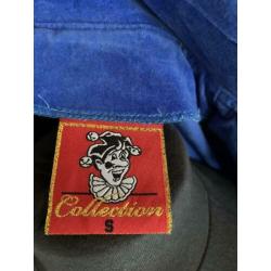 Carnavals jas oeteldonk blauw fluwele mantel S nu maar 100,-