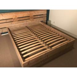 Steigerhout bed 160cm met hoofdbord