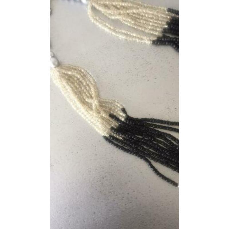 Vintage ketting 10 strengen kraaltjes