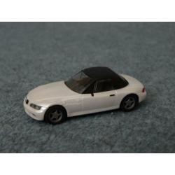 BMW E36 Z3 roadster + losse soft top wit metallic Herpa 1:87
