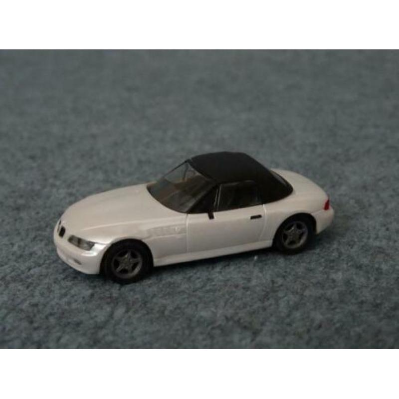 BMW E36 Z3 roadster + losse soft top wit metallic Herpa 1:87