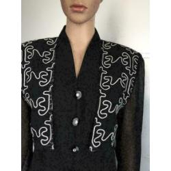 B766 Via di Ronnetta: feest tuniek blouse vest Maat 36=S