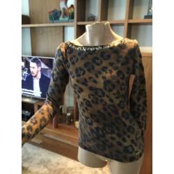 BLUMARINE trui met steentjes 100% WOL , maat m