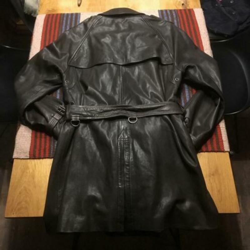 Prachtige leren Burberry Brit Trench Coat maat XL. Topstaat