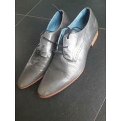 Grijze leren nette schoenen voor heren maat 41 van Lusquinos