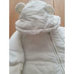 Slaapzak/skipak wit,mt 62/68 voor kinderwagen of maxi cosi