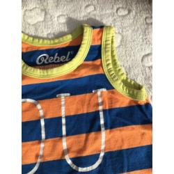 Rebel T-shirt mouwloze maat 98