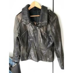 Transmission leren jas mt M