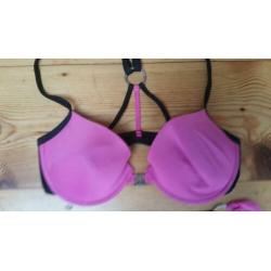 Roze/zwarte Sapph bikini 75D/L.