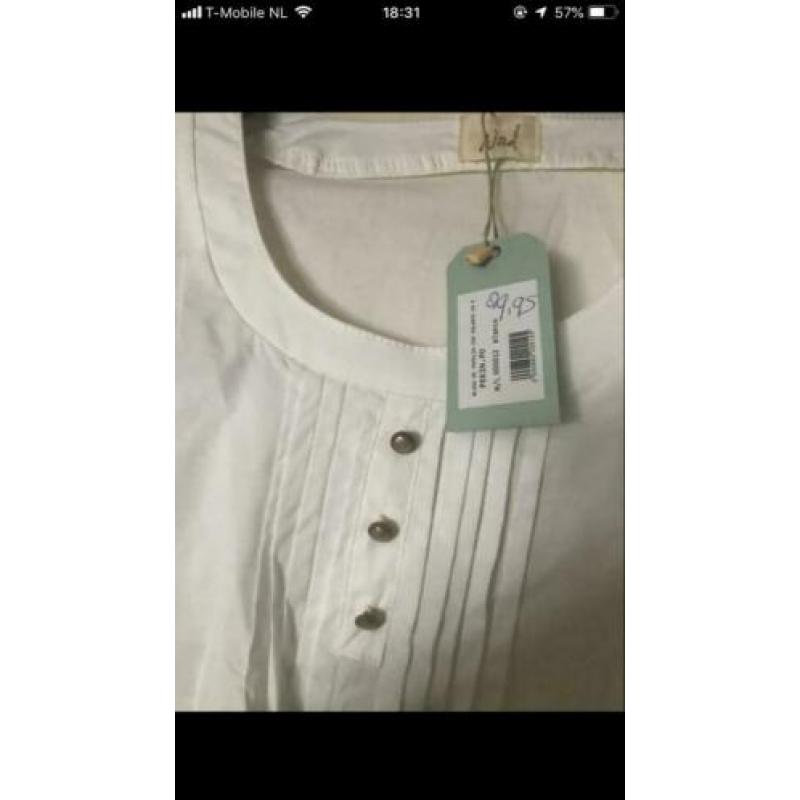 Nud witte blouse maat m l