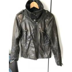 Transmission leren jas mt M