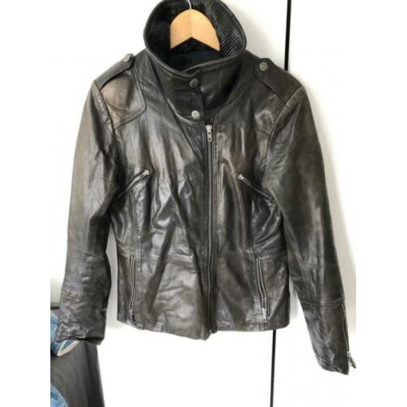 Transmission leren jas mt M