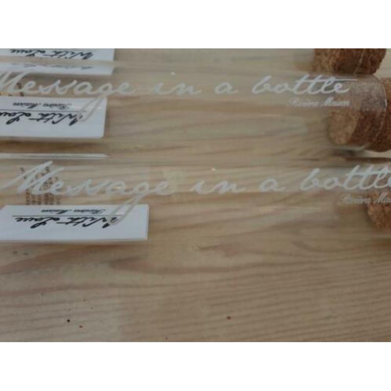 Riviera Maison glazen schelpen, zeester, Message in a bottle