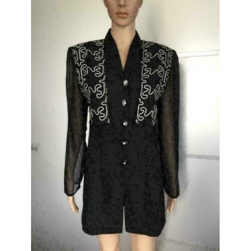 B766 Via di Ronnetta: feest tuniek blouse vest Maat 36=S