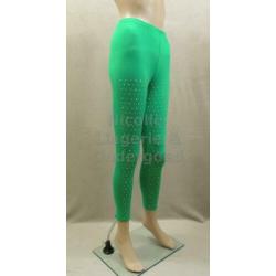 Trendy groene legging met studs One Size (325)