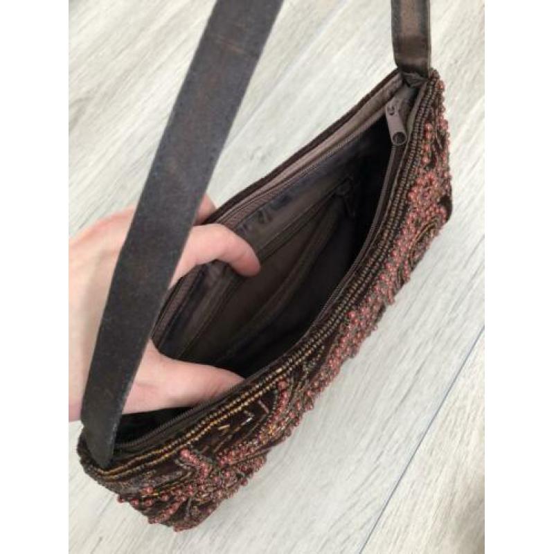 Tas met kralen-handtas-nieuwe tas??VEGAN tas-boheimian tas