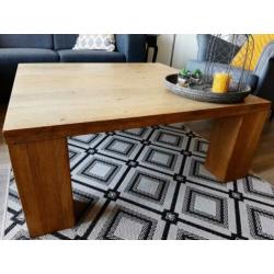 Eiken salontafel 1 meter bij 1 meter