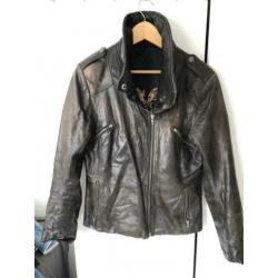 Transmission leren jas mt M