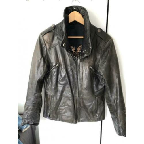 Transmission leren jas mt M