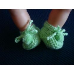 Poppenkleertjes - Vele maten POPPENSLOFJES/PANTOFFELTJES