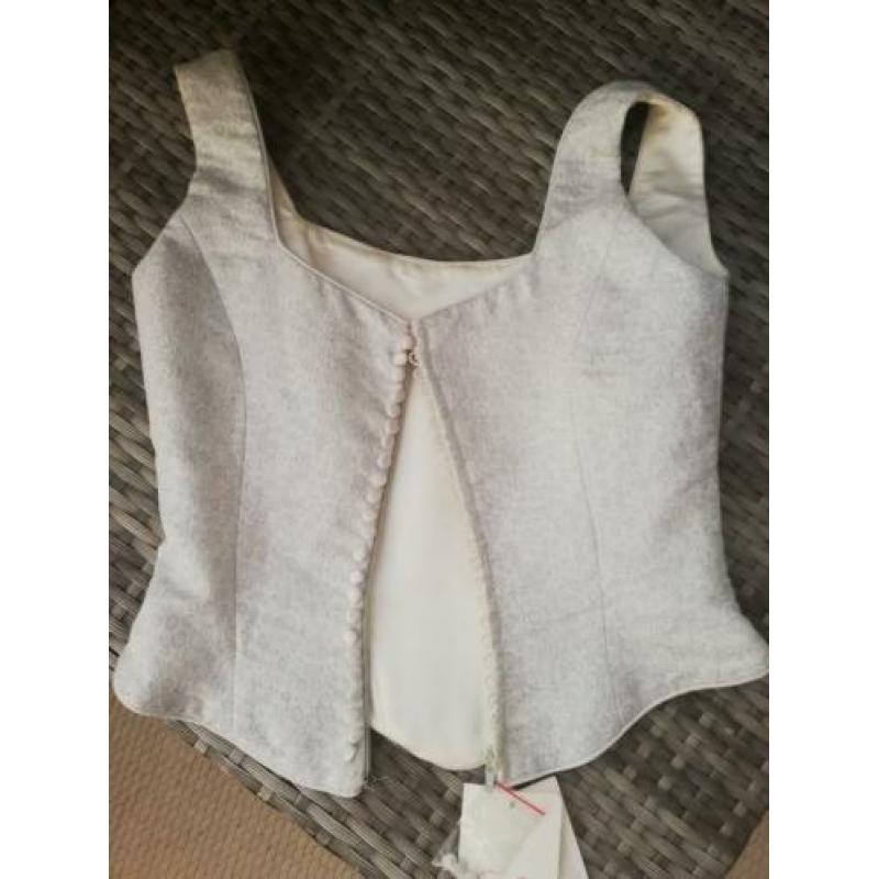 Sposanova corset top roomwit 38 40 nieuw