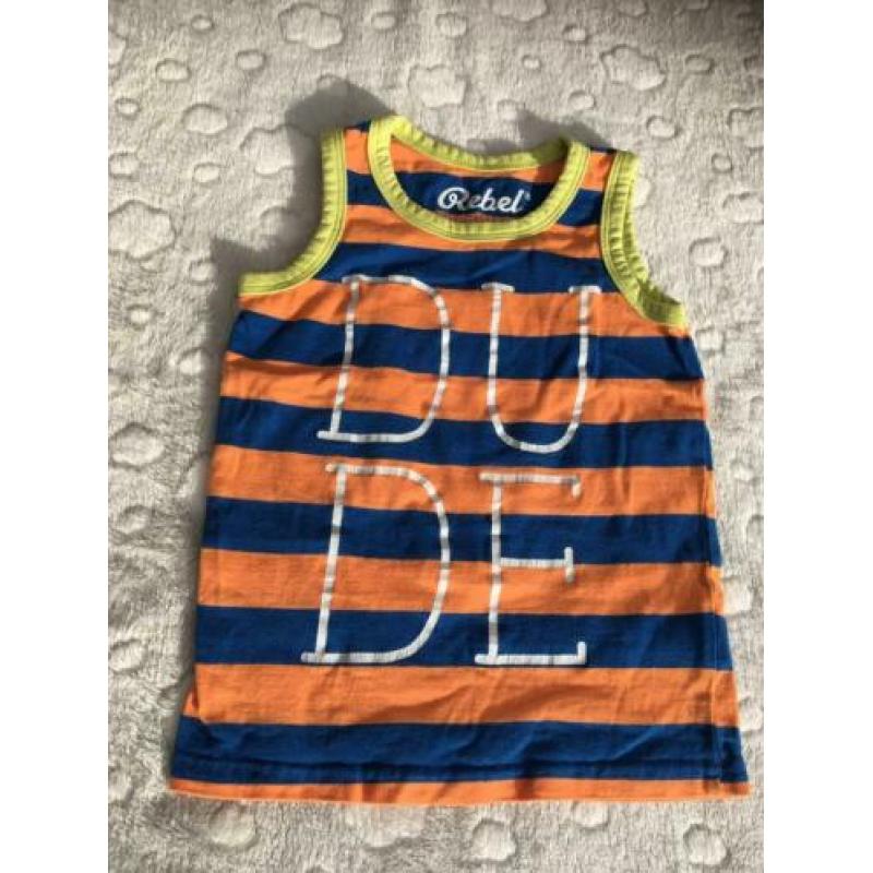 Rebel T-shirt mouwloze maat 98