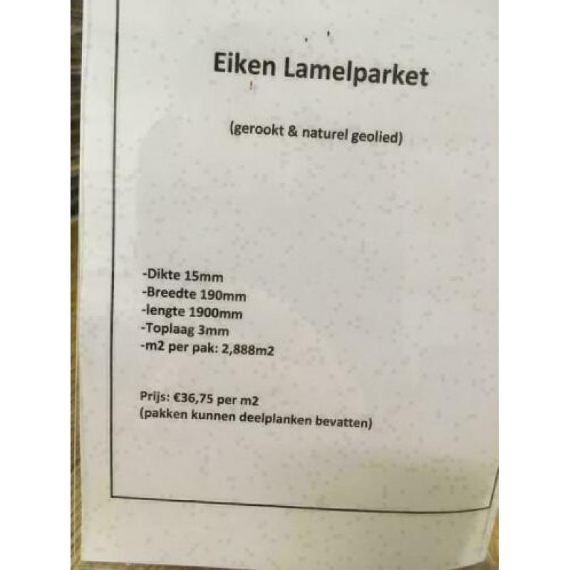 Eiken lamelparket gerookt & naturel geolied 14x190mm