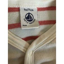 Petit Bateau pakje maat 71 rood wit gestreept
