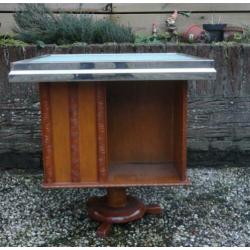 Retro Vintage tafel bijzet tafel bubbleglas chroom 60ties