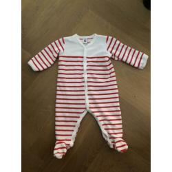 Petit Bateau pakje maat 71 rood wit gestreept