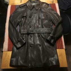 Prachtige leren Burberry Brit Trench Coat maat XL. Topstaat