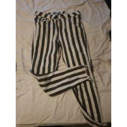 Gestreepte jeans