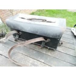 dik vet leer leren gereedschapstag vintage met leren riemen