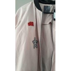 GUESS bomber jacket pink maat M nieuw
