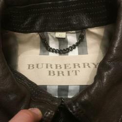 Prachtige leren Burberry Brit Trench Coat maat XL. Topstaat
