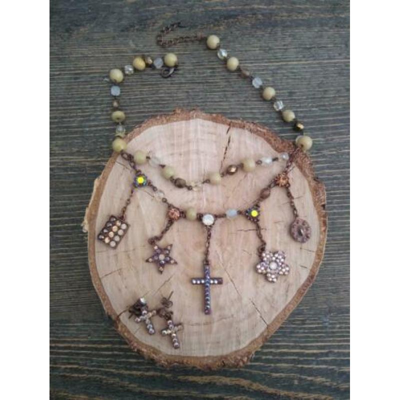 juwelset ketting en oorbellen
