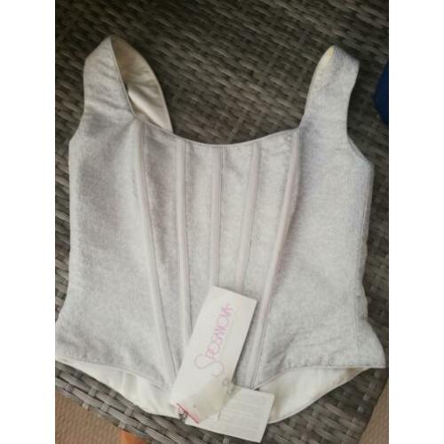 Sposanova corset top roomwit 38 40 nieuw
