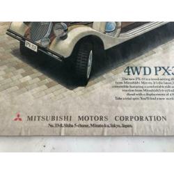 1934 Mitsubishi px33 4wd vintage militaria poster