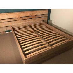 Steigerhout bed 160cm met hoofdbord