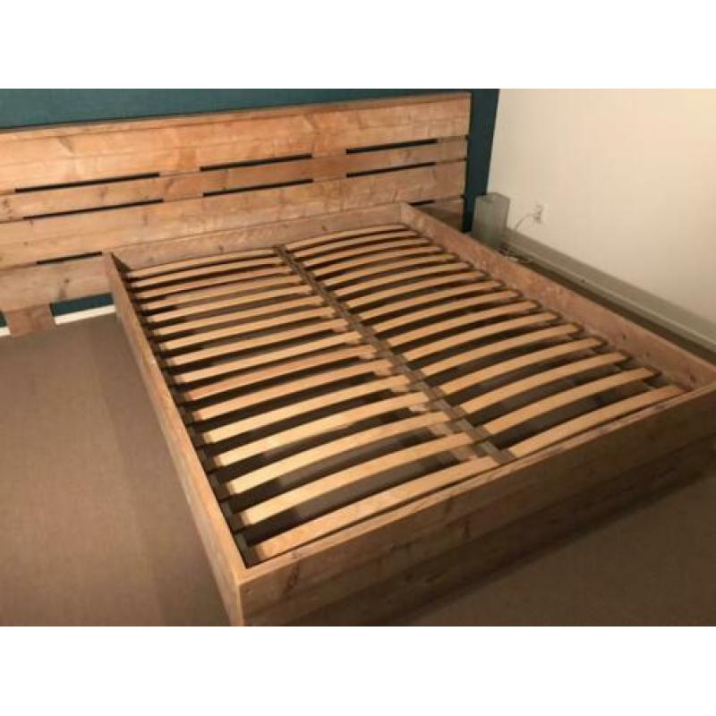 Steigerhout bed 160cm met hoofdbord