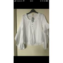 Nud witte blouse maat m l
