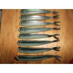 8 stuks kunstaas shads / roofvis shads / dropshot shads