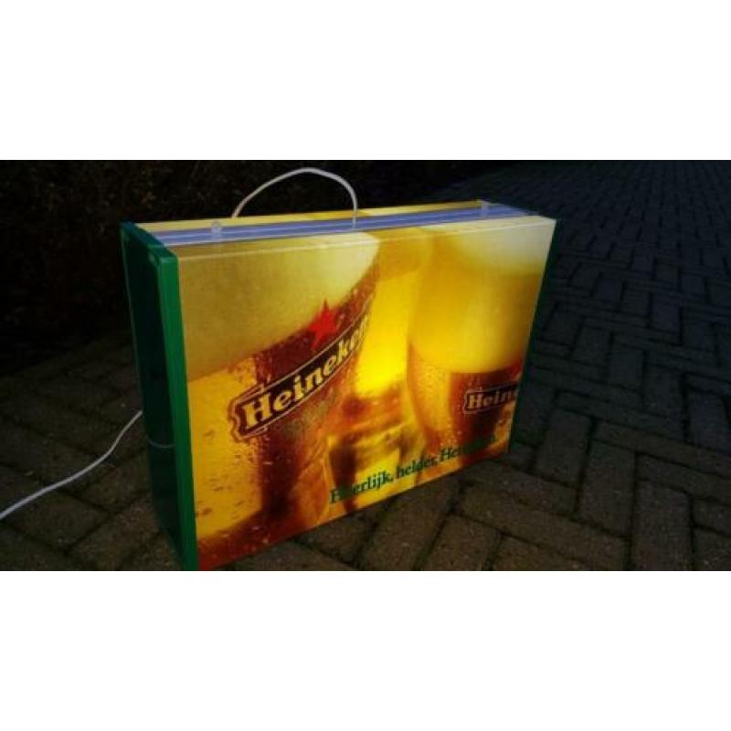 dubbelzijdige Heineken lichtbak bier reclame lamp bar cafe