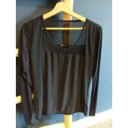 Expresso shirt met lange mouwen. Mt M donkerblauw