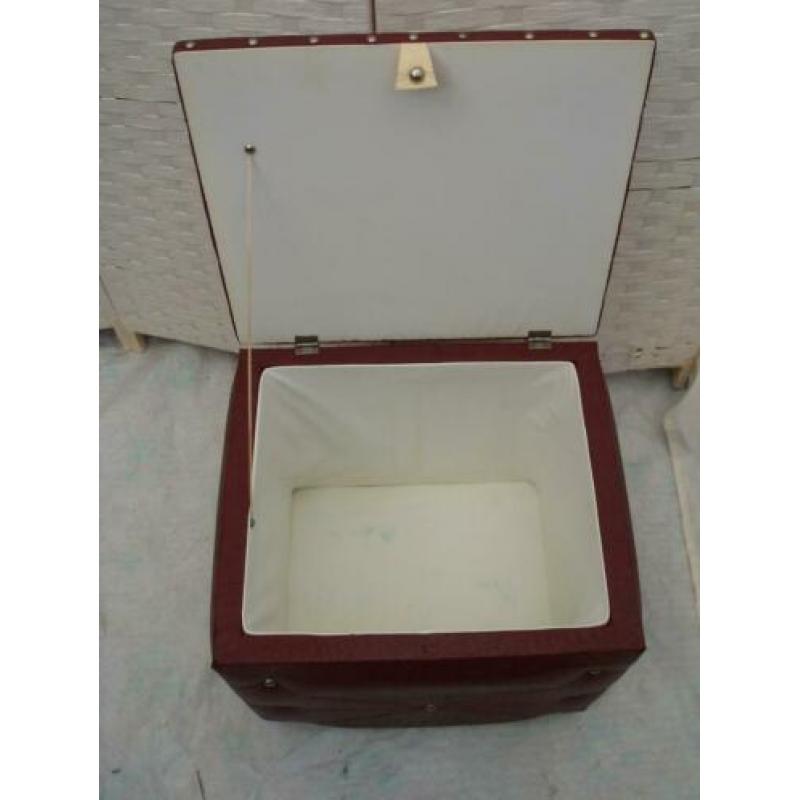 Vintage Retro Jaren 60 Skai Poef Hocker Opbergkist