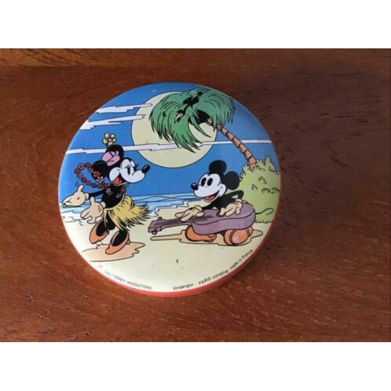 Mickey en Mimi Mouse rond, oud blikje