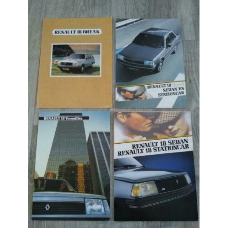 Renault 18 folder set ( 4 stuks )
