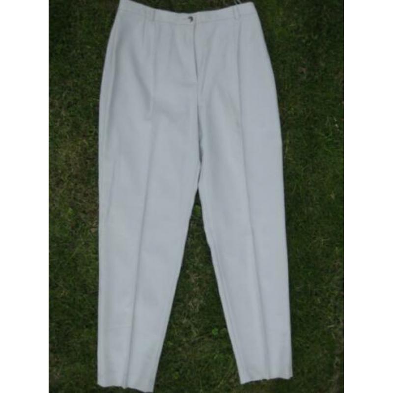 Grijze nette broek dames, plooi, mt 42 Bellguardo Montirone